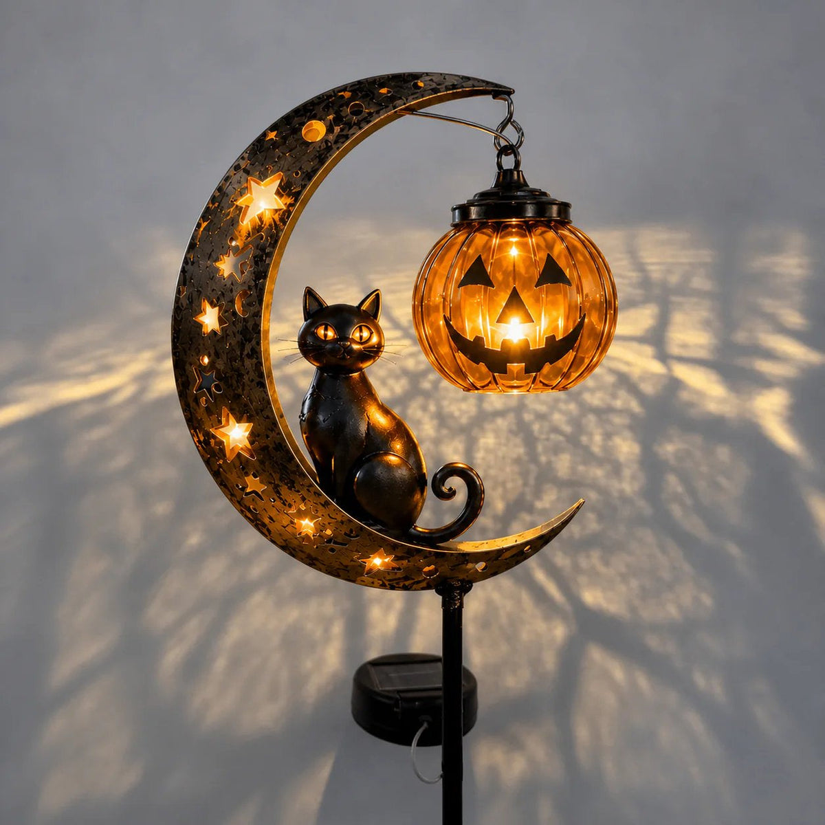 Halloween Early Bird Sale | 49% OFF Pumpkin Moon Garden Stake Light2