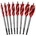 💯💯8PCS High Carbon Steel Wood Drill Bits Set, 4-Flute Hex Shank Wood Boring Bits 10-25mm for Timber Plastic Drilling 🛠️