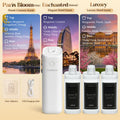 Waterless Essential Oil Diffuser – Includes 120ml aromatherapy oil; wall-mountable, USB rechargeable, with 4 adjustable fragrance intensity levels.