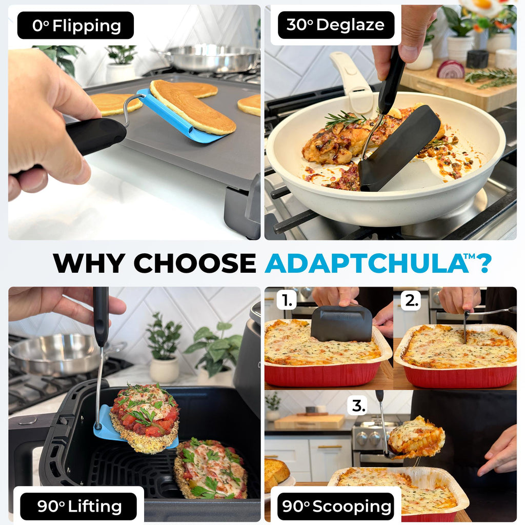 🍳 Adjustable-Angle Spatula – Perfect for Air Fryers & Griddles ✨