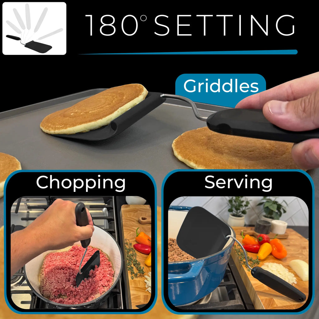 🍳 Adjustable-Angle Spatula – Perfect for Air Fryers & Griddles ✨