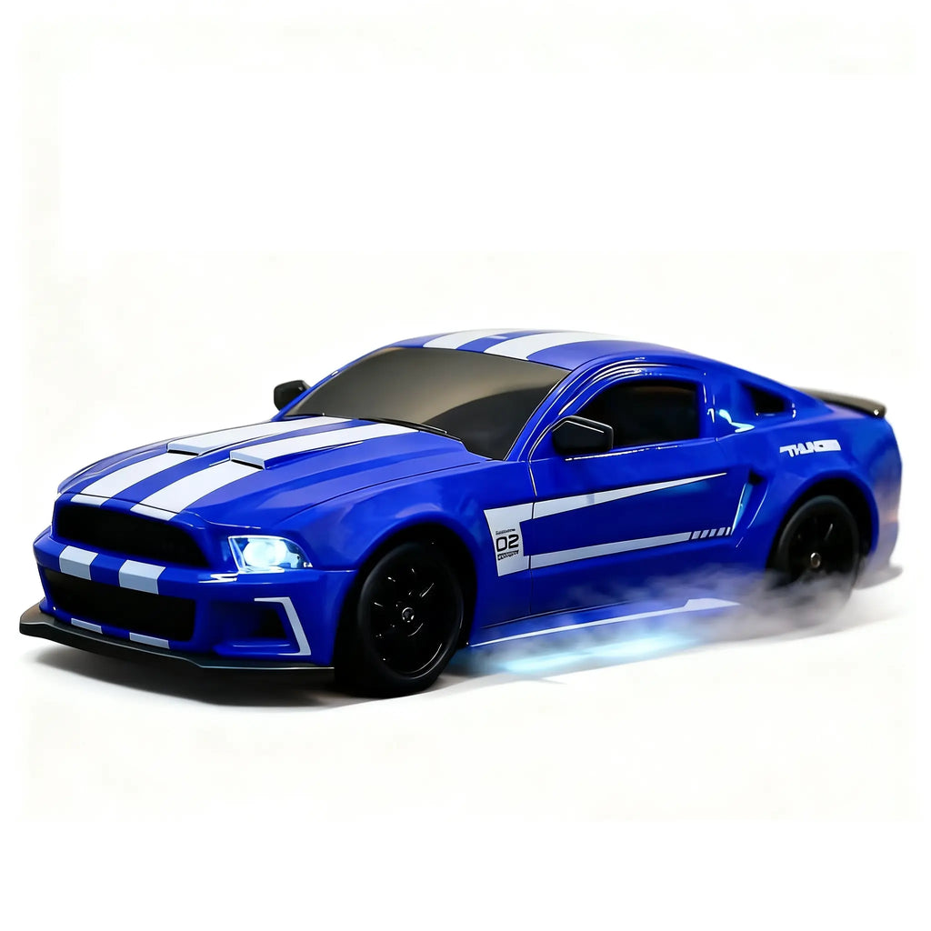 1:24 Scale Remote Control Drift Car - 2.4GHz 4WD RC Drift Car with LED Lights & Tires - Remote Control Racing Car, Perfect Birthday Gift for Kids