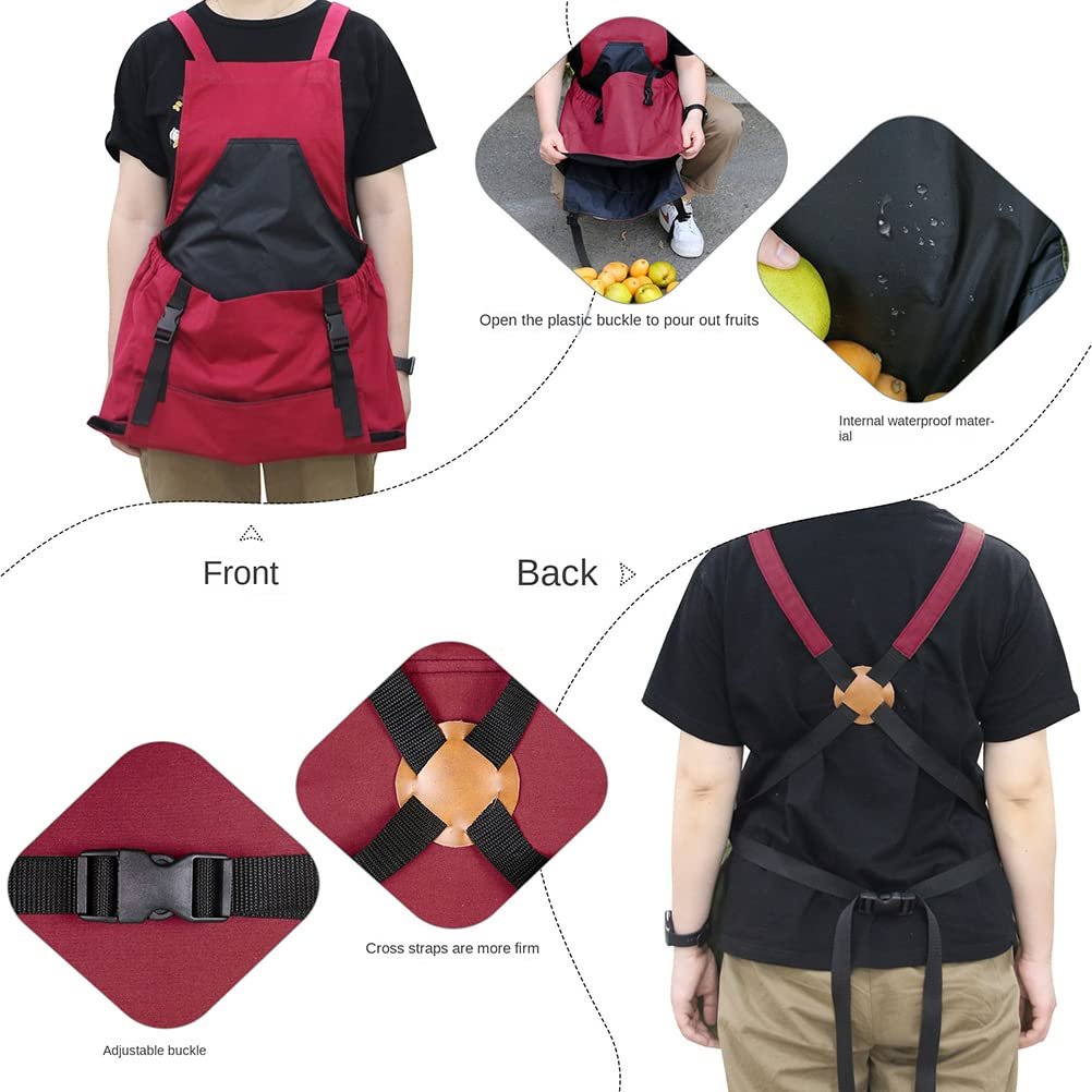 ✨Cross Back Gardening Apron With Deep Kangaroo Release Pockets