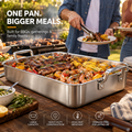 🥘🥘Large, extra-thick, heavy-duty baking pan; high-temperature resistant kitchen tray.