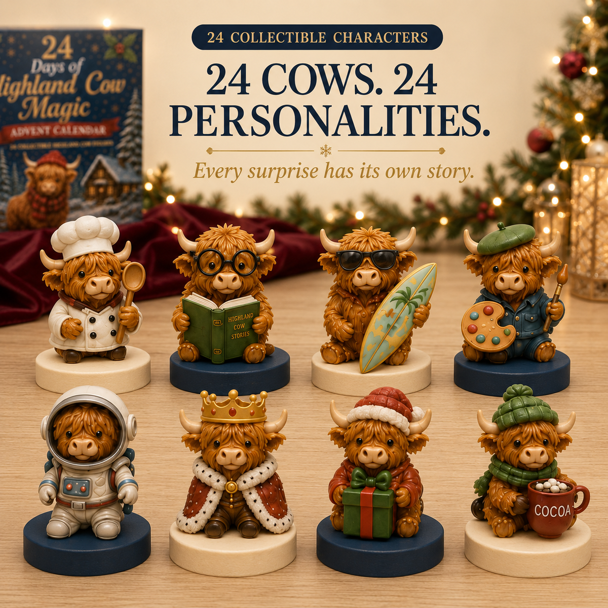 🔥 LAST DAY 50% OFF – 🐮 24 Days of Highland Cow Advent Calendar 🎄🎁✨
