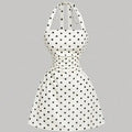 Women's Ruched Tie Back Halter Neck A-Line Mini Dress – Sleeveless Casual Summer Dress