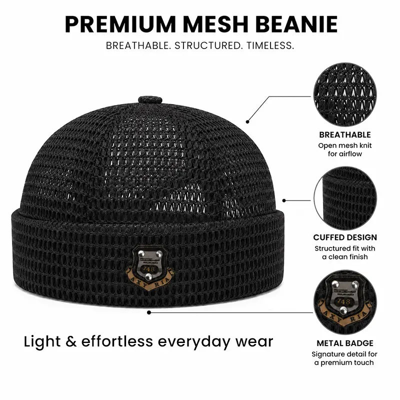 🧢🧢Men's 3-Pack Feather-Soft Blended Yarns Mesh Netting Beanies