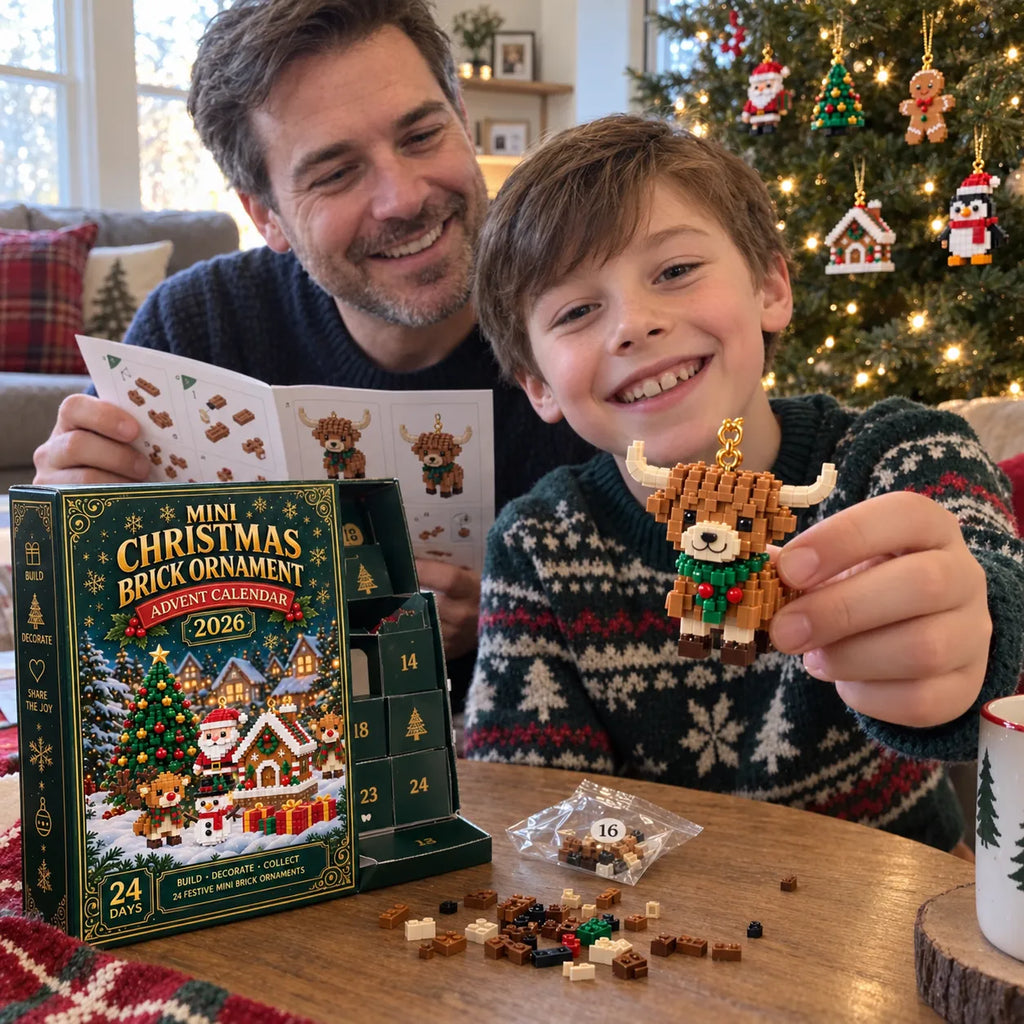 🎄🧱 24-Day Mini Christmas Brick Ornament Advent Calendar – Build, Hang & Keep 24 Holiday Ornaments 🎁✨