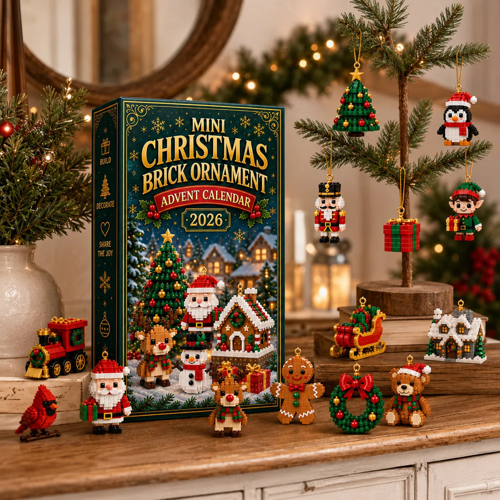 🎄24-Day Mini Christmas Brick Ornament Advent Calendar – Build, Hang & Keep 24 Holiday Ornaments 🎁✨
