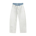 Adjustable Low-Rise Loose Barrel Leg Jeans