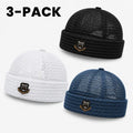 🧢🧢Men's 3-Pack Feather-Soft Blended Yarns Mesh Netting Beanies