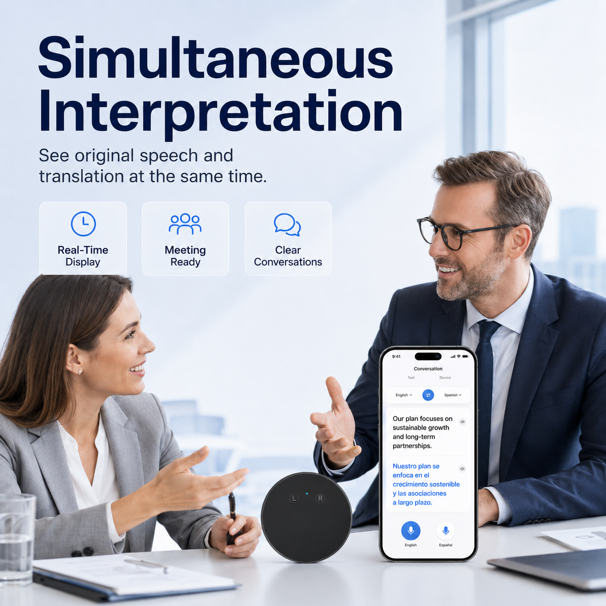 🔥🔥AI Language Translator Device – Real-Time Two-Way Voice Translator with Multi-Language Support