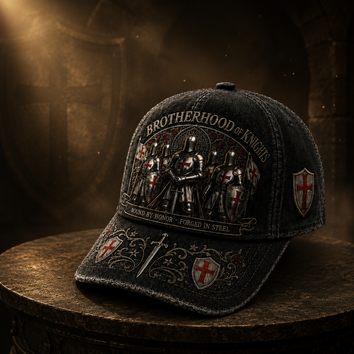 ⚡ Bound By Honor Forged In Steel – Knights Templar Cap