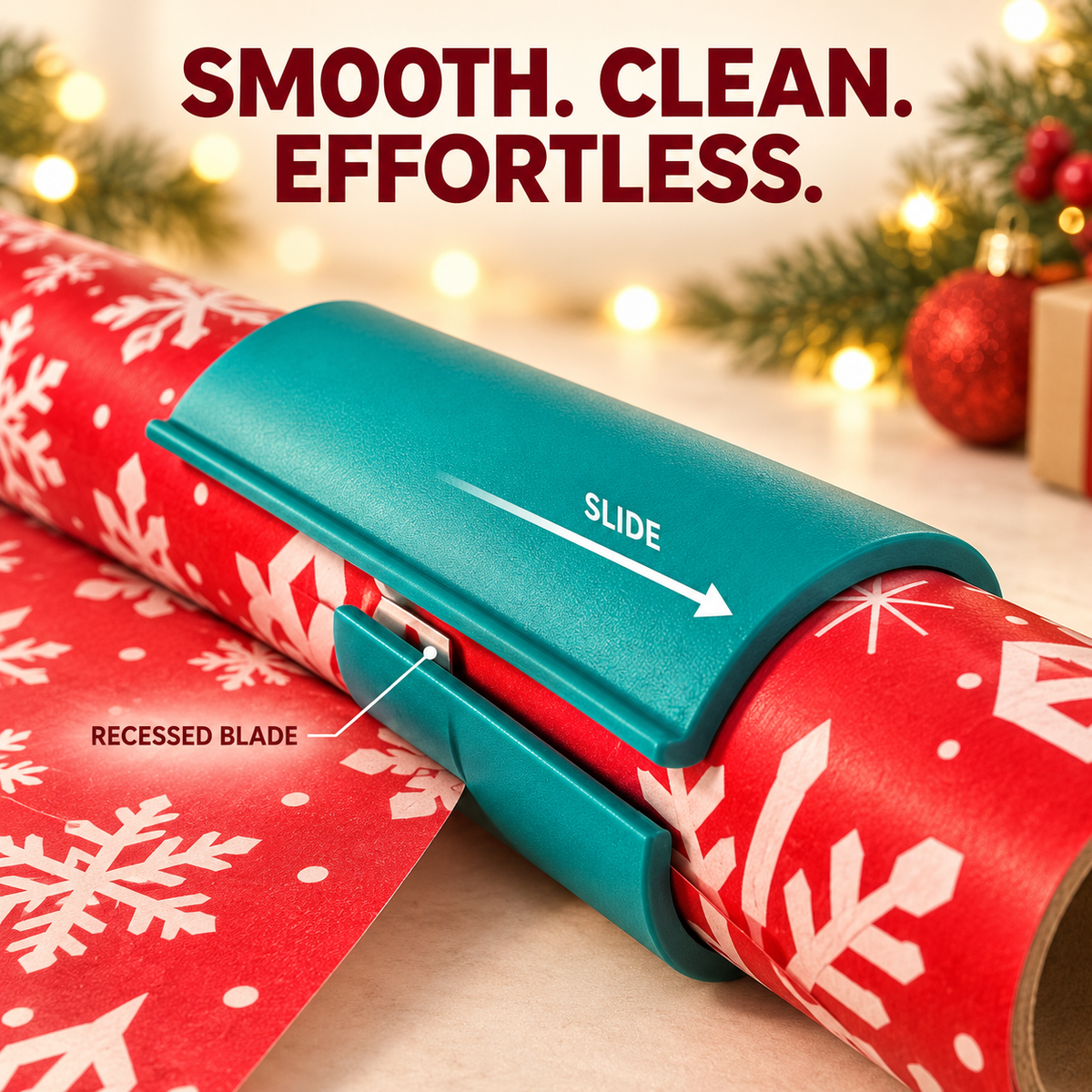 🎁✨ One-Slide Gift Wrap Cutter – Clean, Straight Cuts Without Scissors 📏