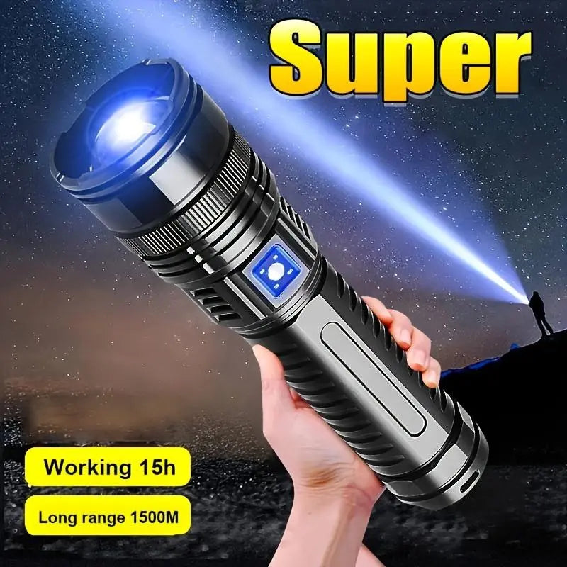 🔦🔋 Hoodink 2-in-1 Flashlight Power Bank – Rechargeable, Waterproof & Adjustable Brightness ⚡