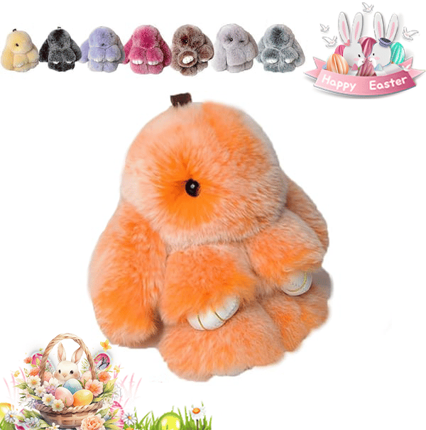 🐰Easter Cute Bunny Plush Keychain - Iron Box Gift Option, 🎁Easter Sweet Surprise