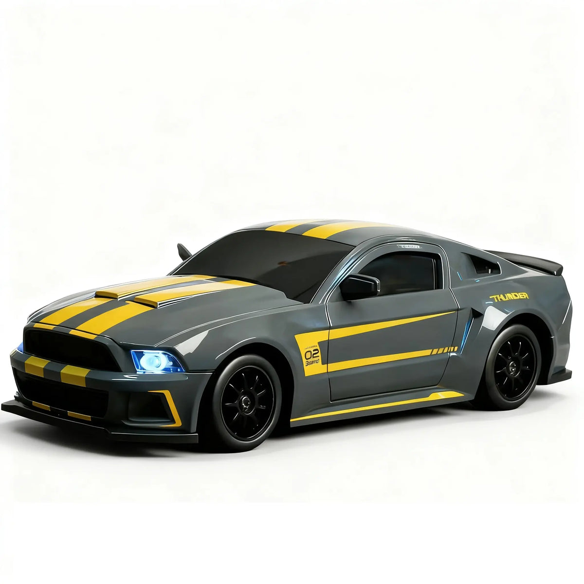 1:24 Scale Remote Control Drift Car - 2.4GHz 4WD RC Drift Car with LED Lights & Tires - Remote Control Racing Car, Perfect Birthday Gift for Kids