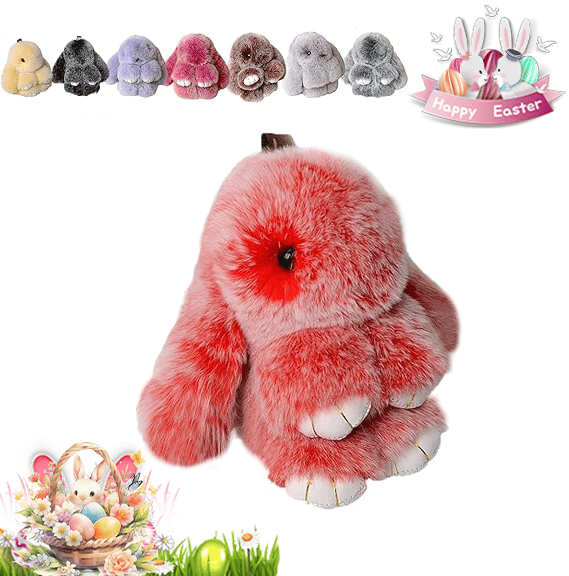 🐰Easter Cute Bunny Plush Keychain - Iron Box Gift Option, 🎁Easter Sweet Surprise