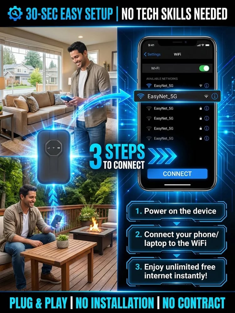 🎁This Week's Special Price $37.99-- Power on and use All-network portable wifi